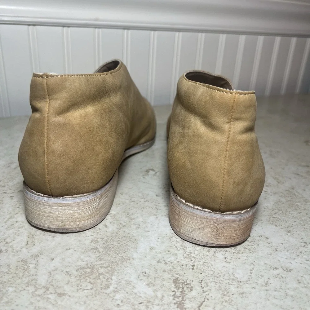 Mi.im Tan D'Orsay Pointed-Toe Flats Womens Sz 6.5 Effortless‎ Contemporary Chic